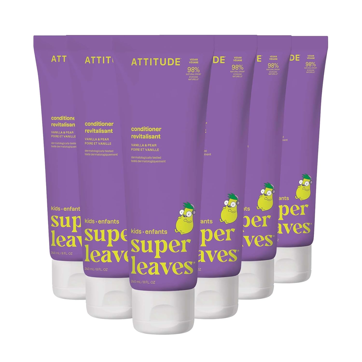 ATTITUDE Kids Hair Conditioner with Vanilla and Pear Scent