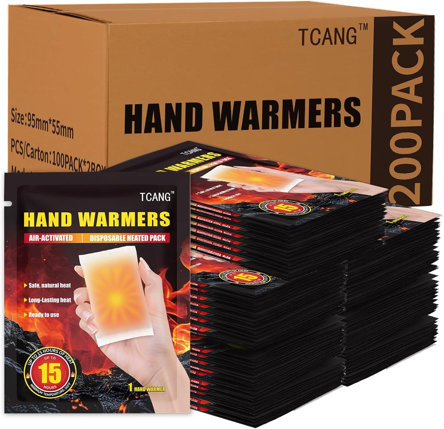 Hand Warmers Disposable - 15 Hours of Odorless Heat for Outdoors