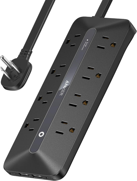 Anker 12-in-1 Flat Plug Power Strip: Ultimate Charging Hub