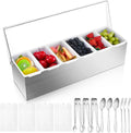 Mifoci Stainless Steel Chilled Condiment Server for Parties