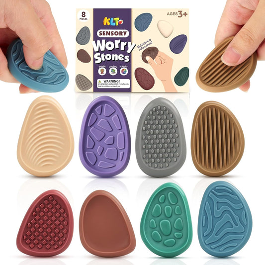 Sensory Stone 8-Pack: Calming Fidget for Anxiety