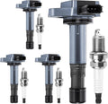 Ignition Coils Pack UF400 & Iridium Spark Plugs for 1.7L Honda/Acura