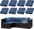 8Pcs Patio Cushion Covers Stretch Slipcovers - Durable Outdoor Fit