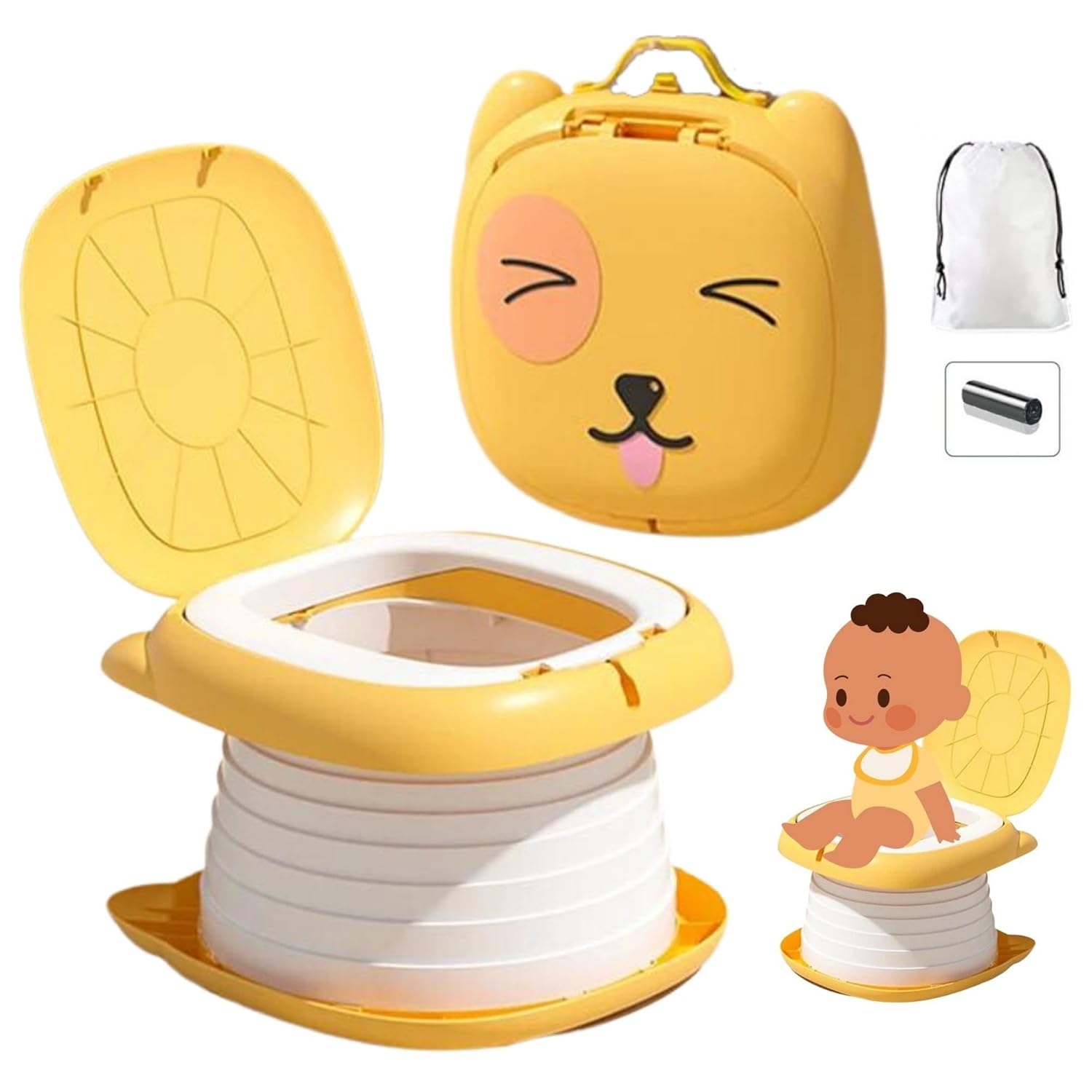 MooieBaby's Cat Design Portable Travel Potty for Toddlers