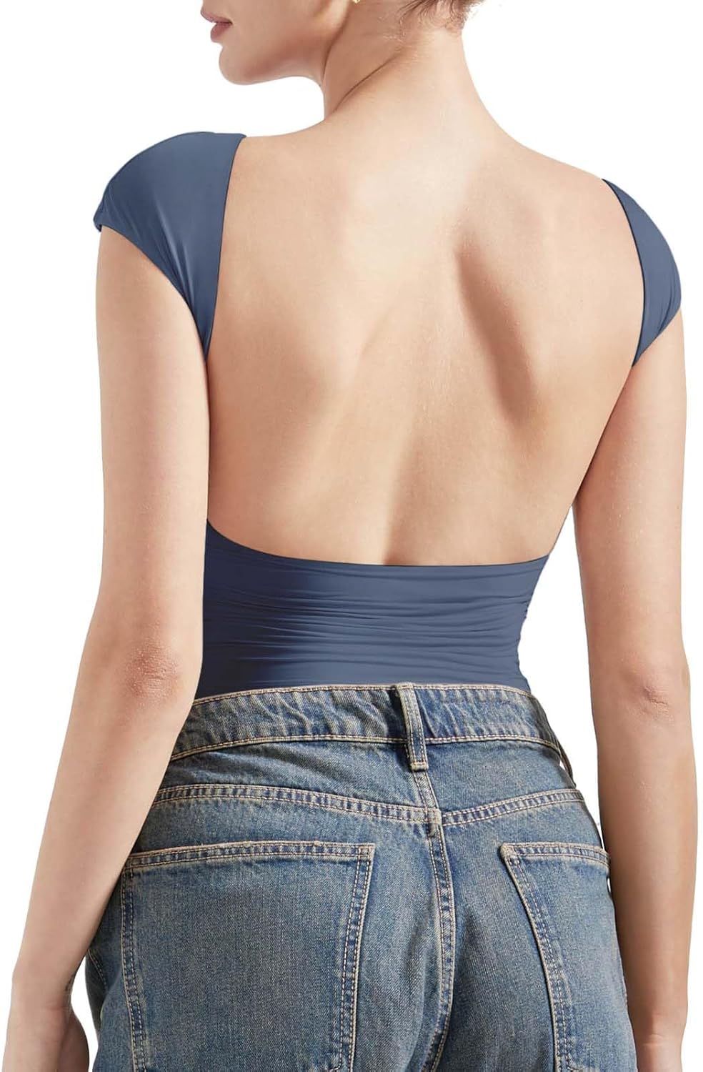Backless Sexy Going Out Tops for Women - Y2K Basic Tee Shirts
