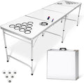 GoPong 8 ft Portable Beer Pong Table - Custom Dry Erase Top