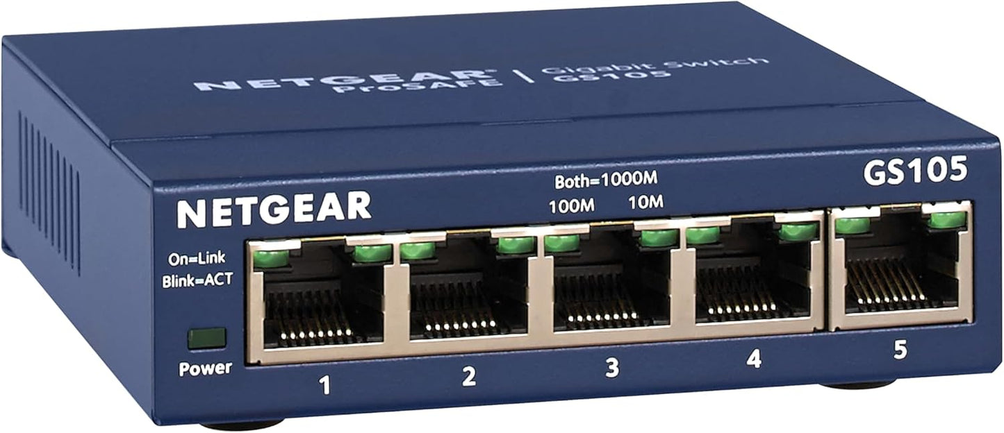 NETGEAR 5-Port Gigabit Ethernet Unmanaged Switch for Fast Networking