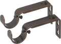 Ivilon Adjustable Brackets for Curtain Rods - Sturdy Oil Rubbed Bronze
