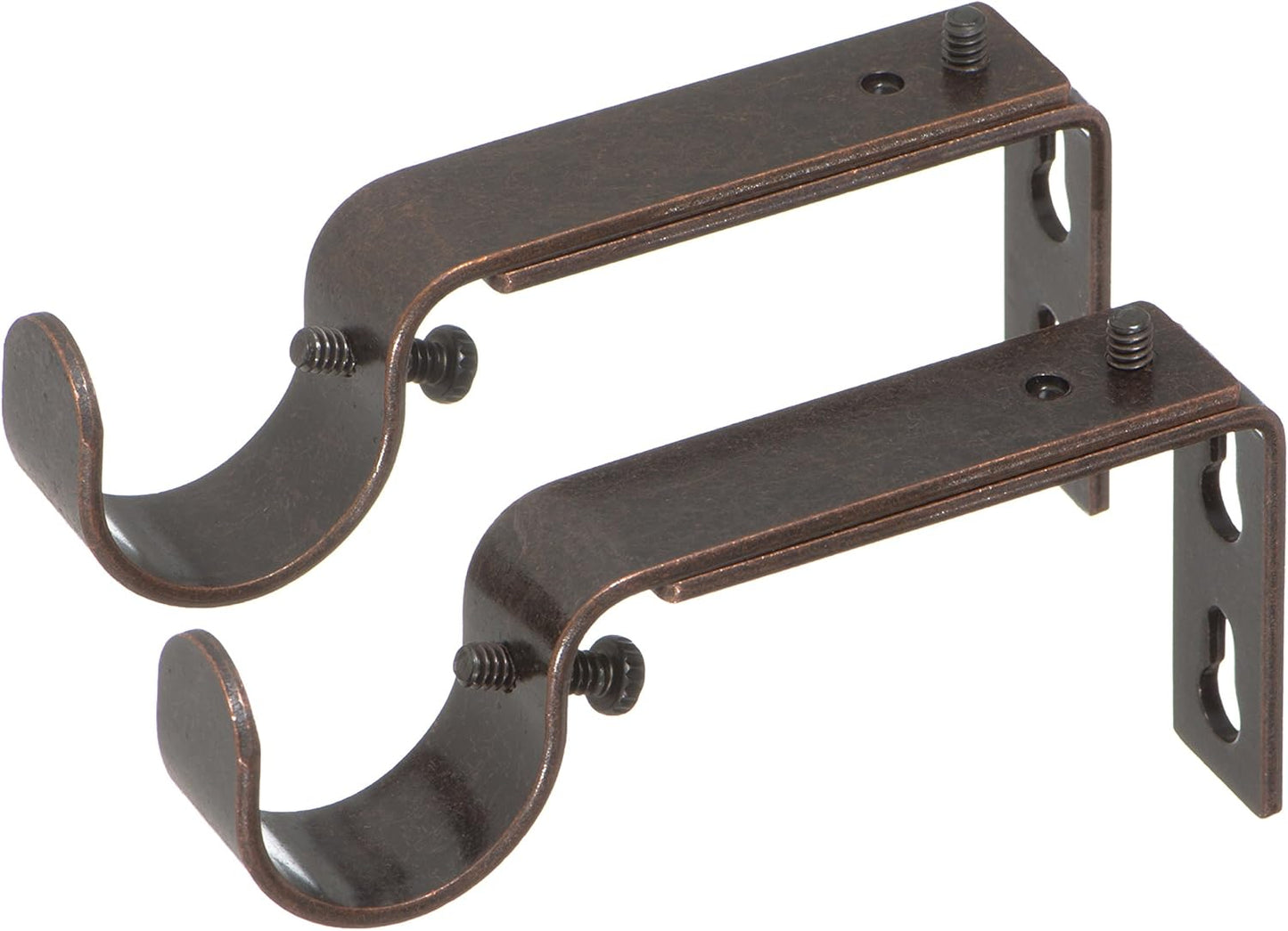 Ivilon Adjustable Curtain Rod Brackets - Set of 2, Oil Rubbed Bronze