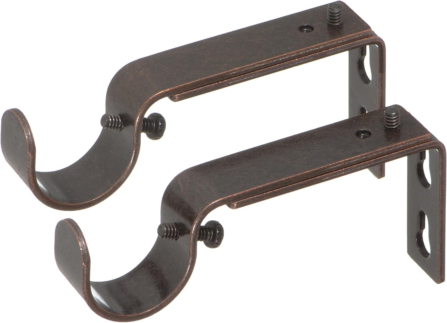 Ivilon Adjustable Curtain Rod Brackets - Set of 2, Oil Rubbed Bronze