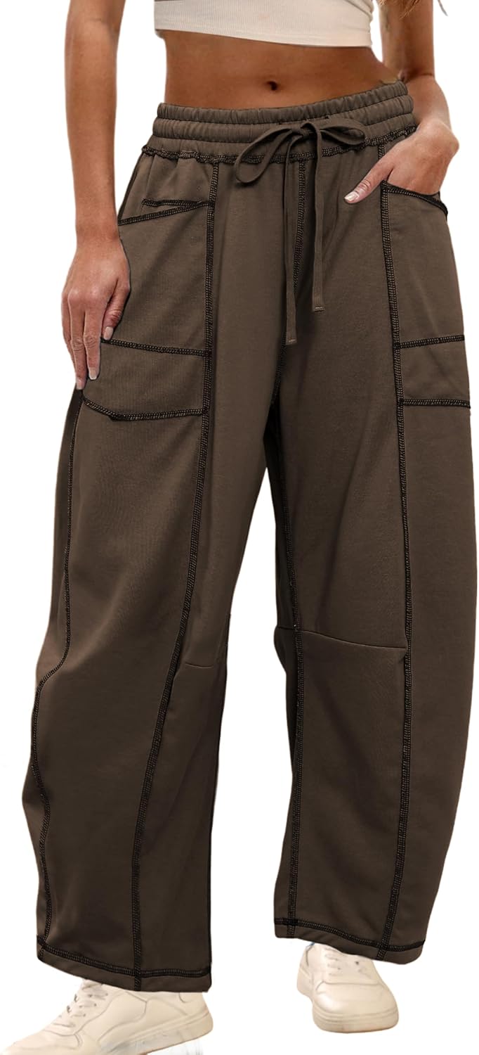 Athlisan Womens Baggy Barrel Pants for Ultimate Comfort