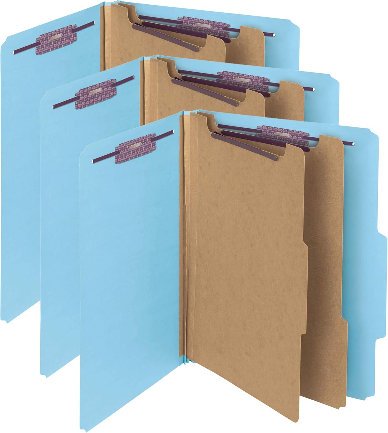Smead Pressboard Classification File Folder with SafeSHIELD Fasteners