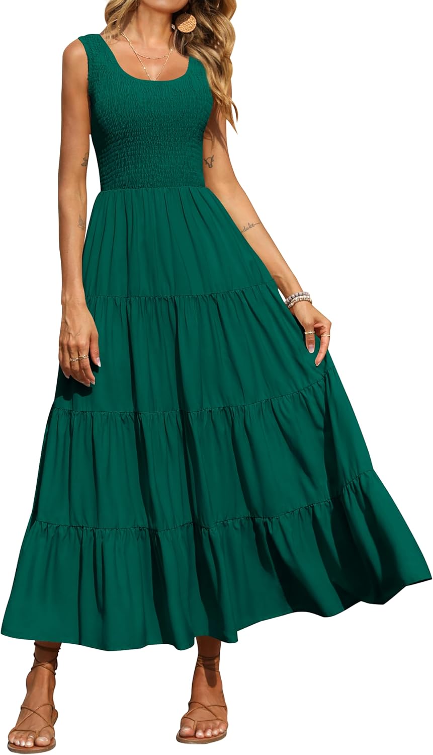 PRETTYGARDEN Women's Casual Loose Maxi Sundress for Summer