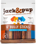 Jack&Pup 6-inch Bully Sticks for Dogs 40 Pack - Thick, Long Lasting