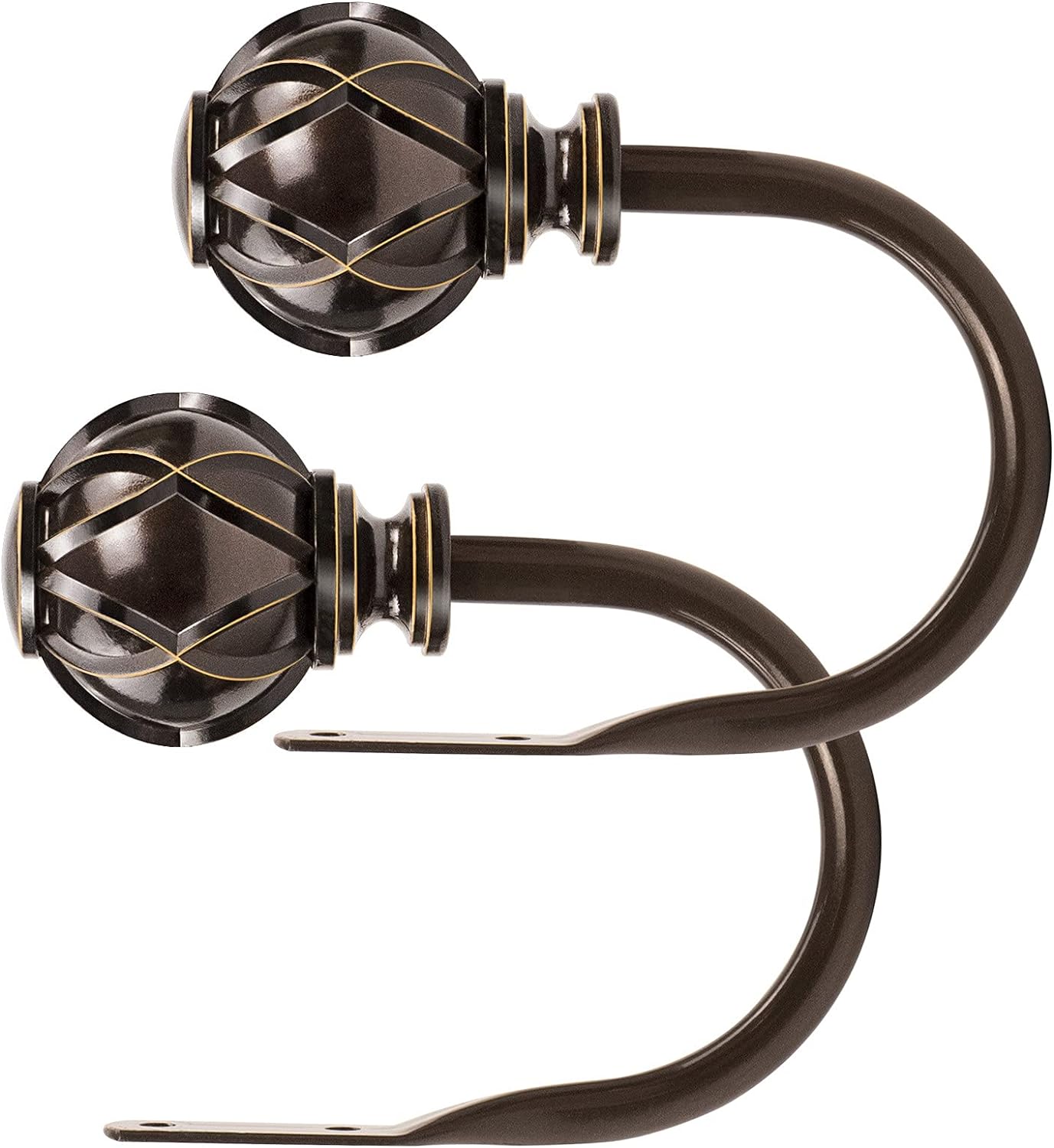 KAMANINA Small Holdbacks, Elegant Netted Finials