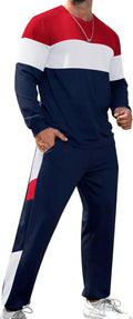 Babioboa Men's Colorblock Tracksuit Set - Comfortable Everyday Wear