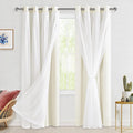 Hiasan Blackout Curtains with Sheer Overlay - Insulated Double Layer