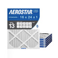 Aerostar 16x24x1 MERV 13 Air Filter 6-Pack - High Efficiency Indoor