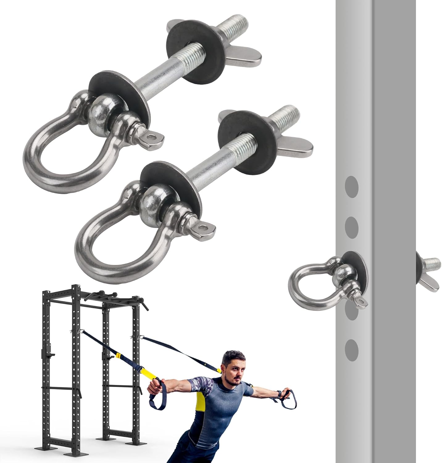 Squat Rack Resistance Band Hooks - Dsyboko