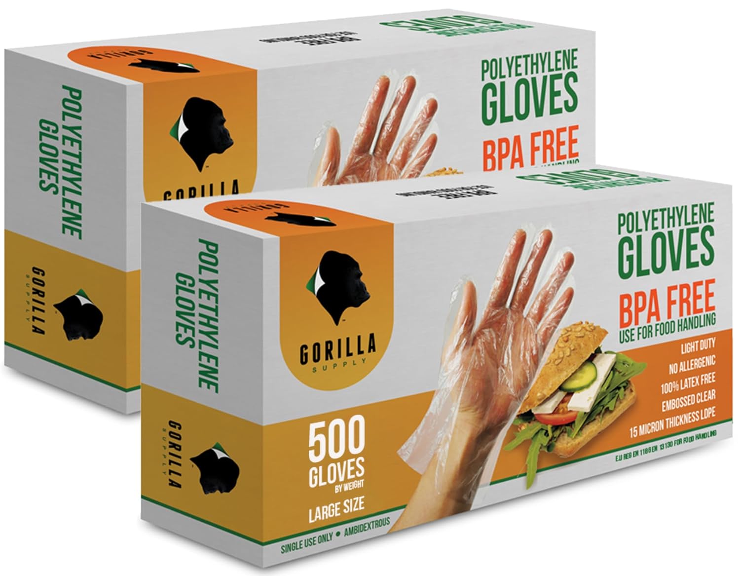 BPA Free Disposable Gloves for Food Prep - 1000 Count