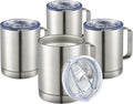 12oz Stainless Steel Insulated Coffee Mug 4 Pack - Sliding Lid set