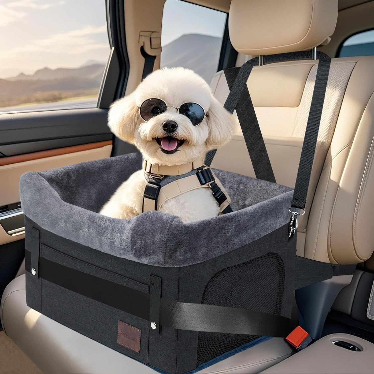 PetsHome Dog Car Seat for Small Dogs - Comfortable and Safe