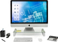Glass Monitor Riser and Laptop Stand - Clear 22 in Desktop Shelf