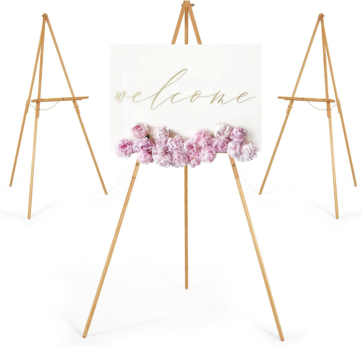 VISWIN 3 Pcs Upgraded 63in Wooden Easel Stand for Display