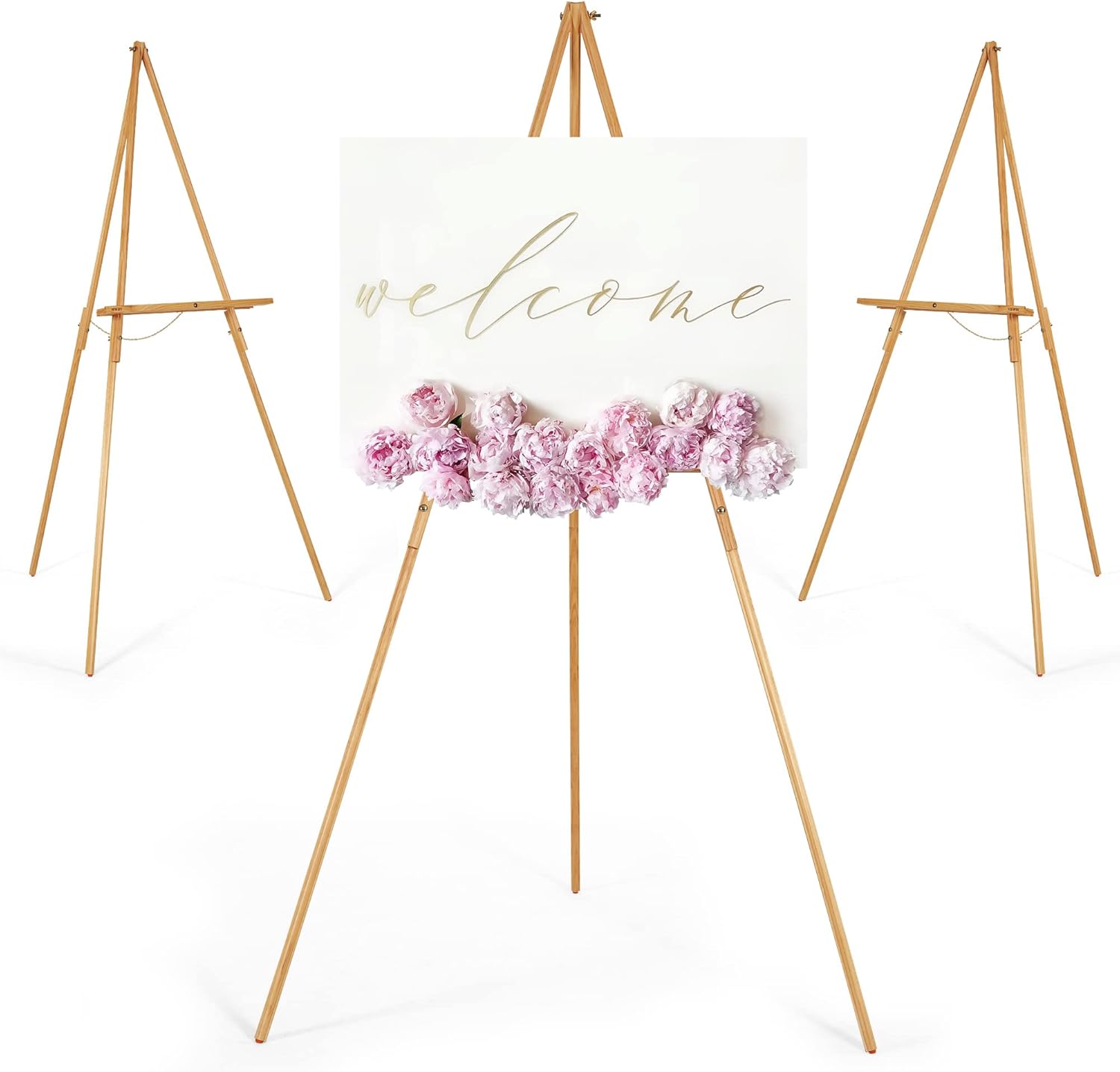 VISWIN 3 Pcs Upgraded 63in Wooden Easel Stand for Display