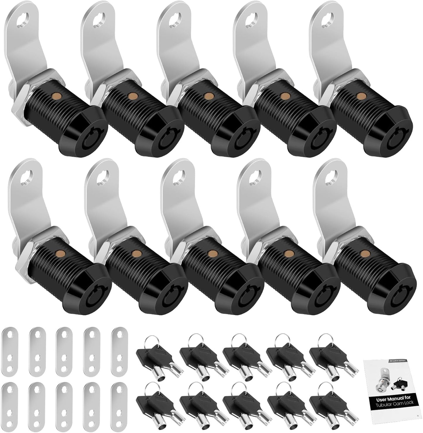 10 Pack Cabinet Lock with Keys for RV Storage and Toolbox