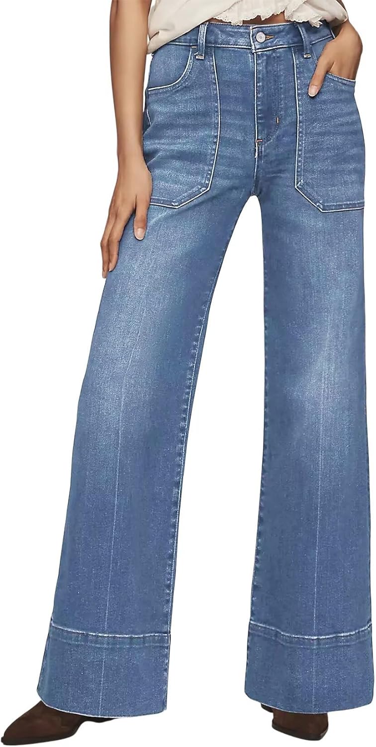 Allimy Women's High Waisted Wide Leg Baggy Jeans for Fall 2025
