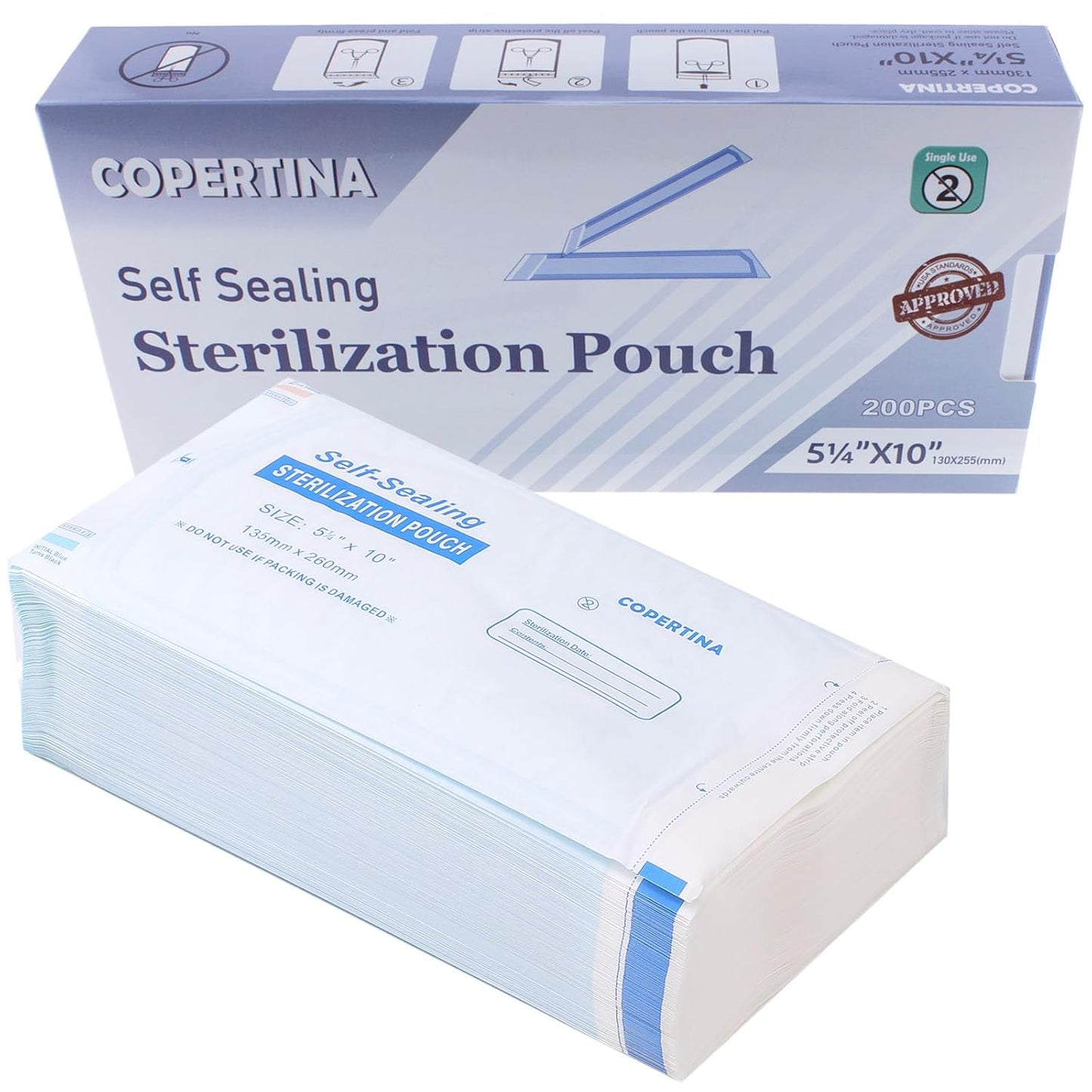 2000 PCs Self Seal Sterilization Pouches for Dental Instruments