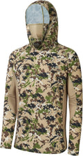 UPF 50+ Mens Hunting Shirts with Mask Long Sleeve Camo Hoodie - Sun