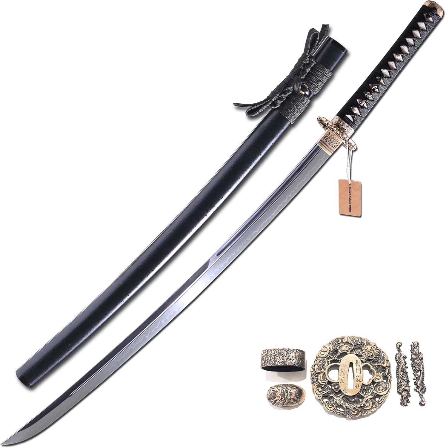 MURASAME Katana Sword 41in T10 Steel Handmade Razor Sharp Blade