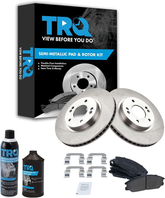 TRQ Front Brake Pad & Rotor Kit for 2001-2006 Hyundai Santa Fe