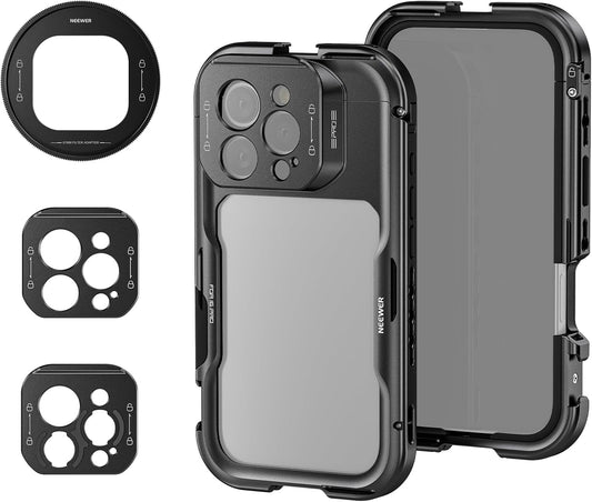 NEEWER 16 Pro Cage Video Rig Stabilizer for iPhone 16 Pro