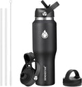 40oz Stainless Steel Water Bottle Slim T-Shape - Vacuum Insulated