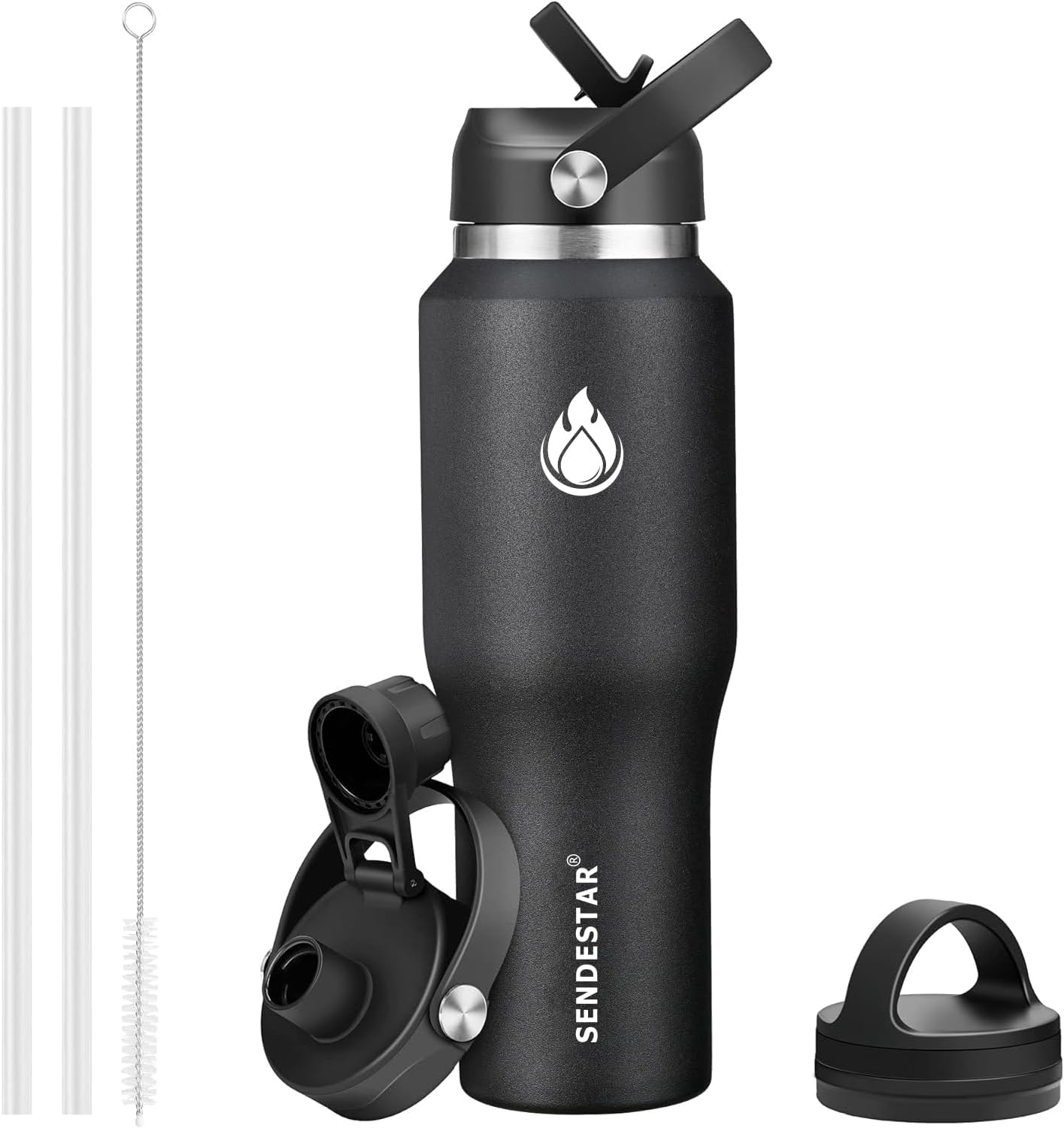 SENDESTAR 40oz Stainless Steel Water Bottle for All Activities
