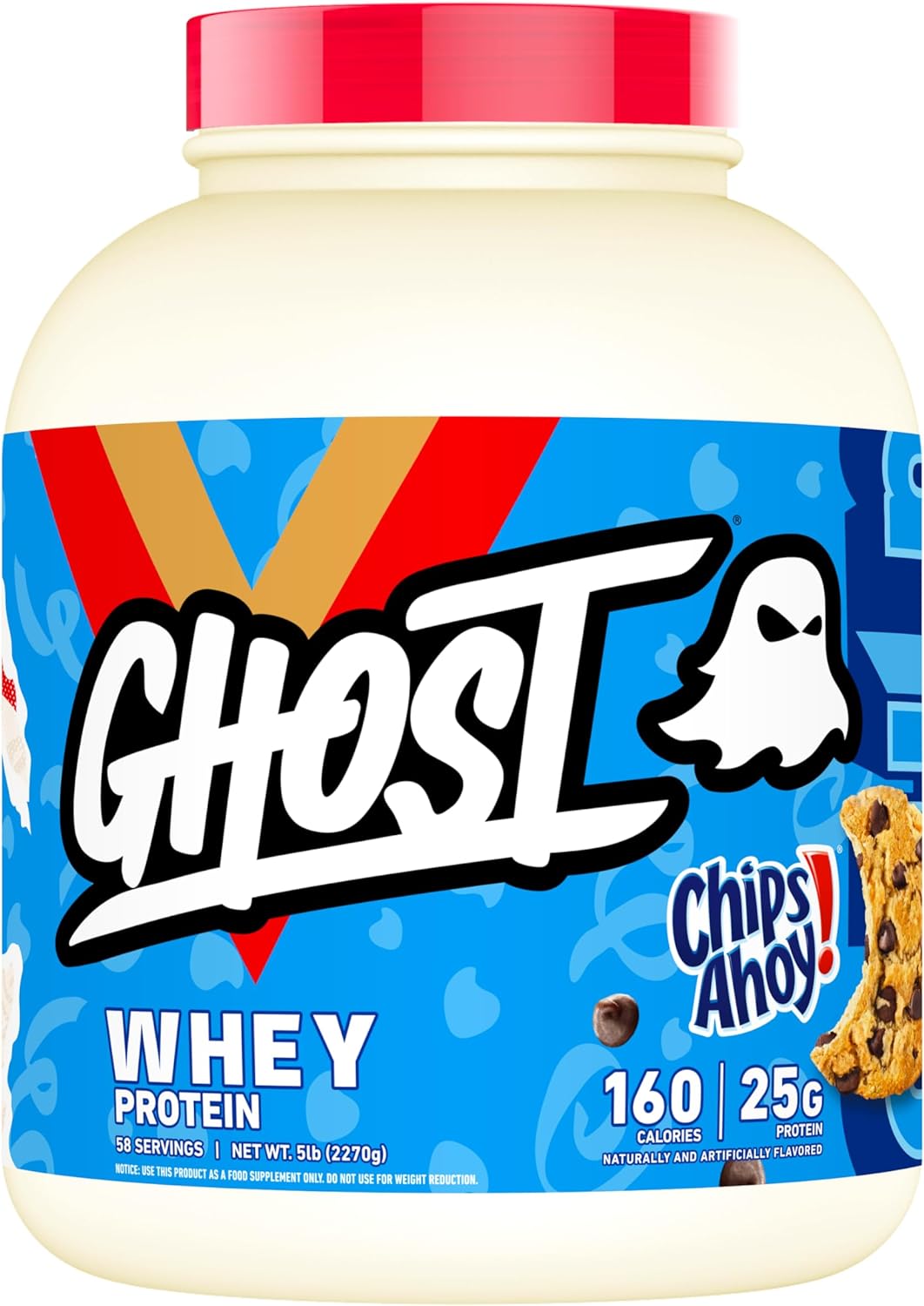 GHOST Whey Protein Powder with Chips Ahoy! Flavor - 5LB