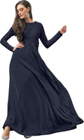 KOH KOH Womens Long Sleeve Flowy Empire Waist Fall Winter