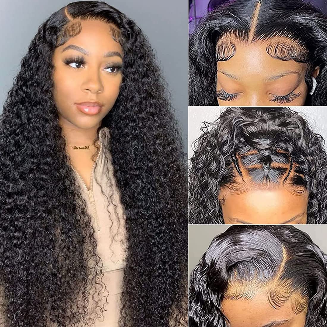Siyun Show 26Inch Curly HD Lace Front Wigs for Black Women
