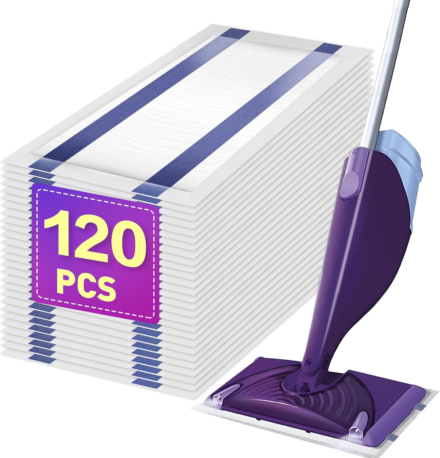 Mopping Pad Refill for Wet Jet Mop - 120 Disposable Pads