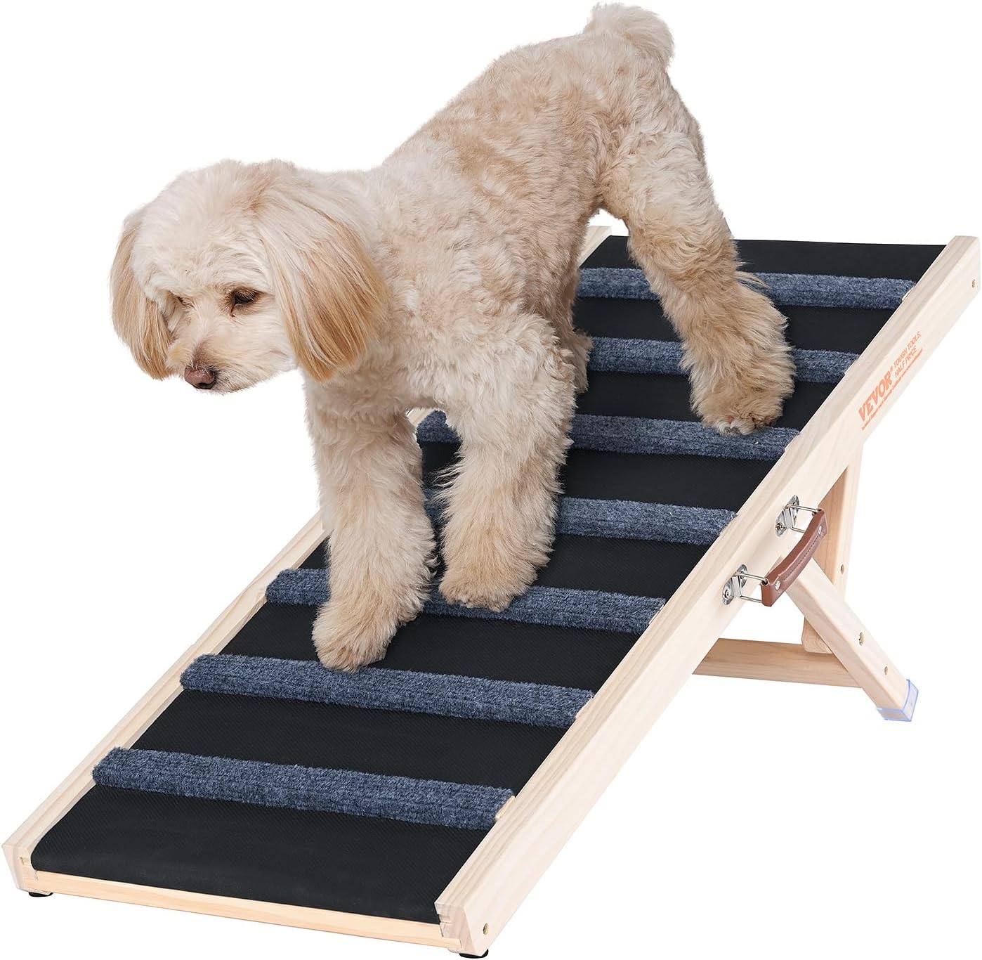 VEVOR Dog Ramp for Bed - Adjustable Folding Pet Ramp for All Dogs