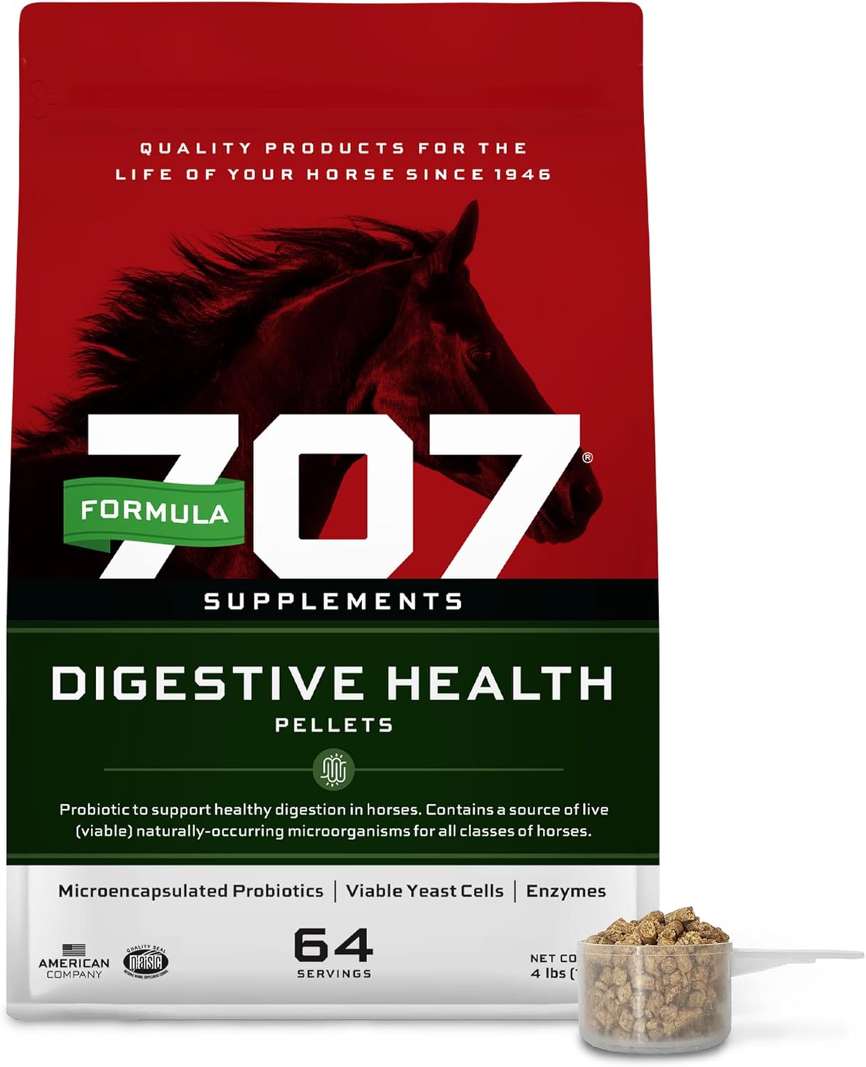 Formula 707 Digestive Health Equine Supplement for Horses