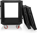 Sound Town Black Series Shock Mount Rack Case for DJs and PA Gear