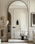 Full-Length Floor Mirror with Stand 76in x 34in Arched Style - Stable