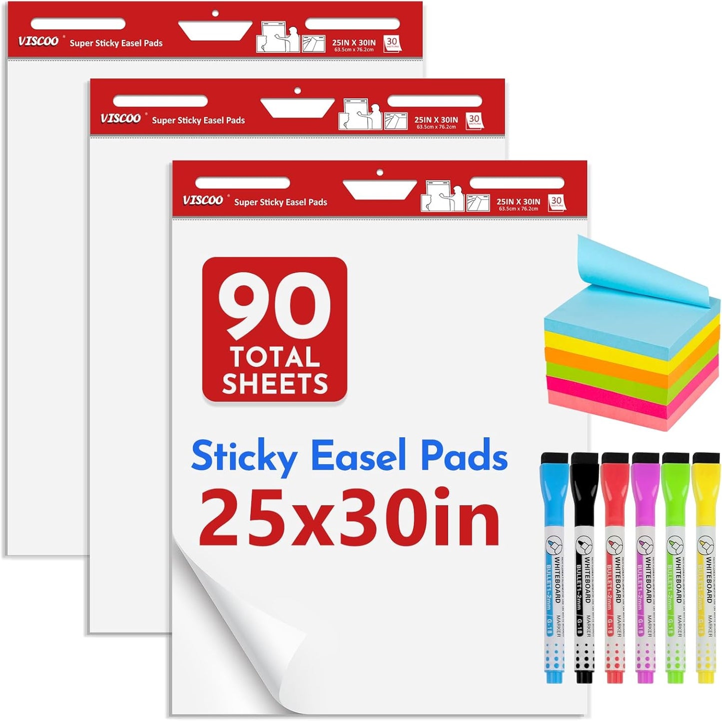 Thickened Sticky Easel Pad for Teachers - 25 x 30 Inches