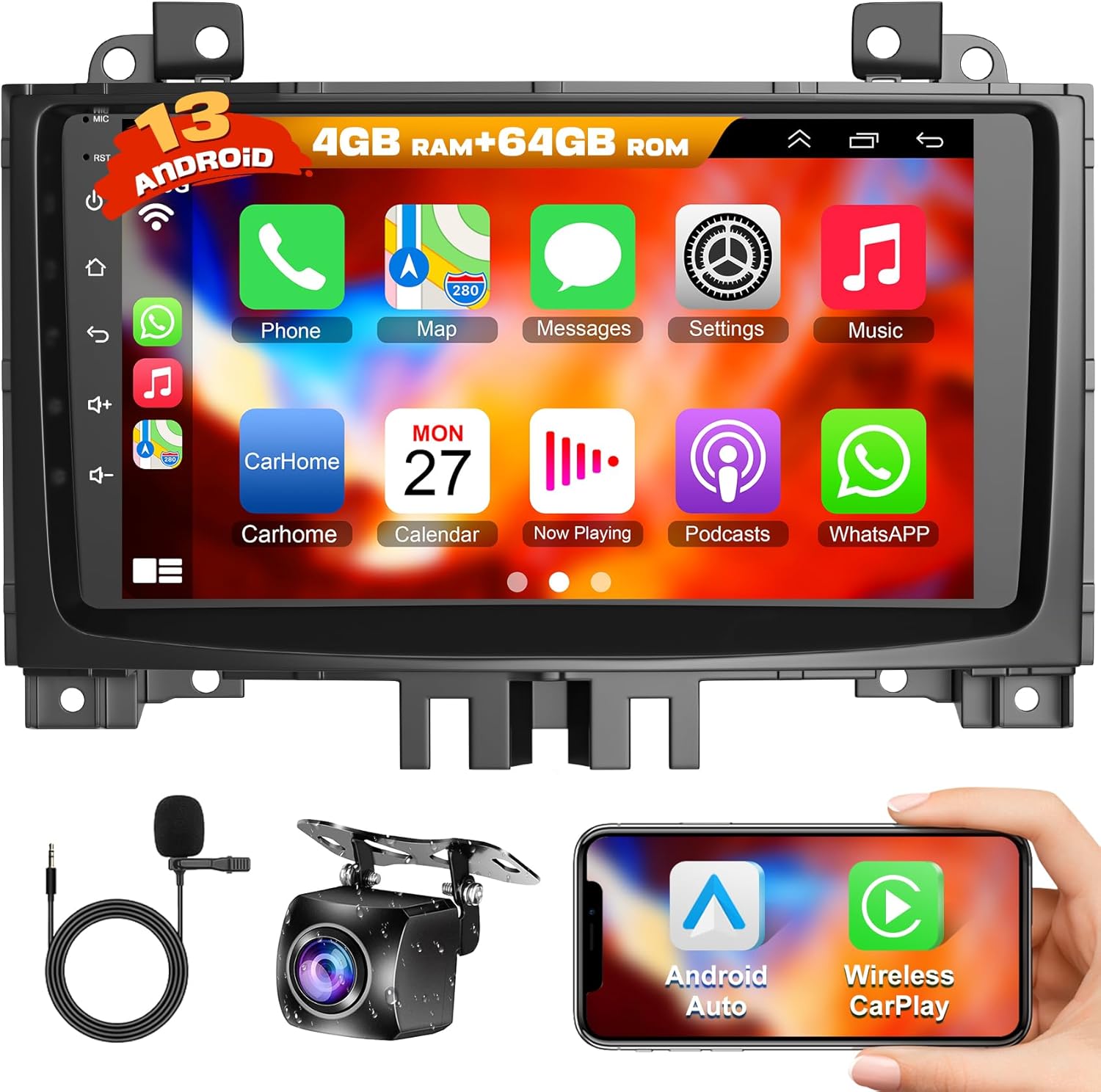 Car Radio for Mercedes Benz Sprinter 2006-2017 with 9in Screen