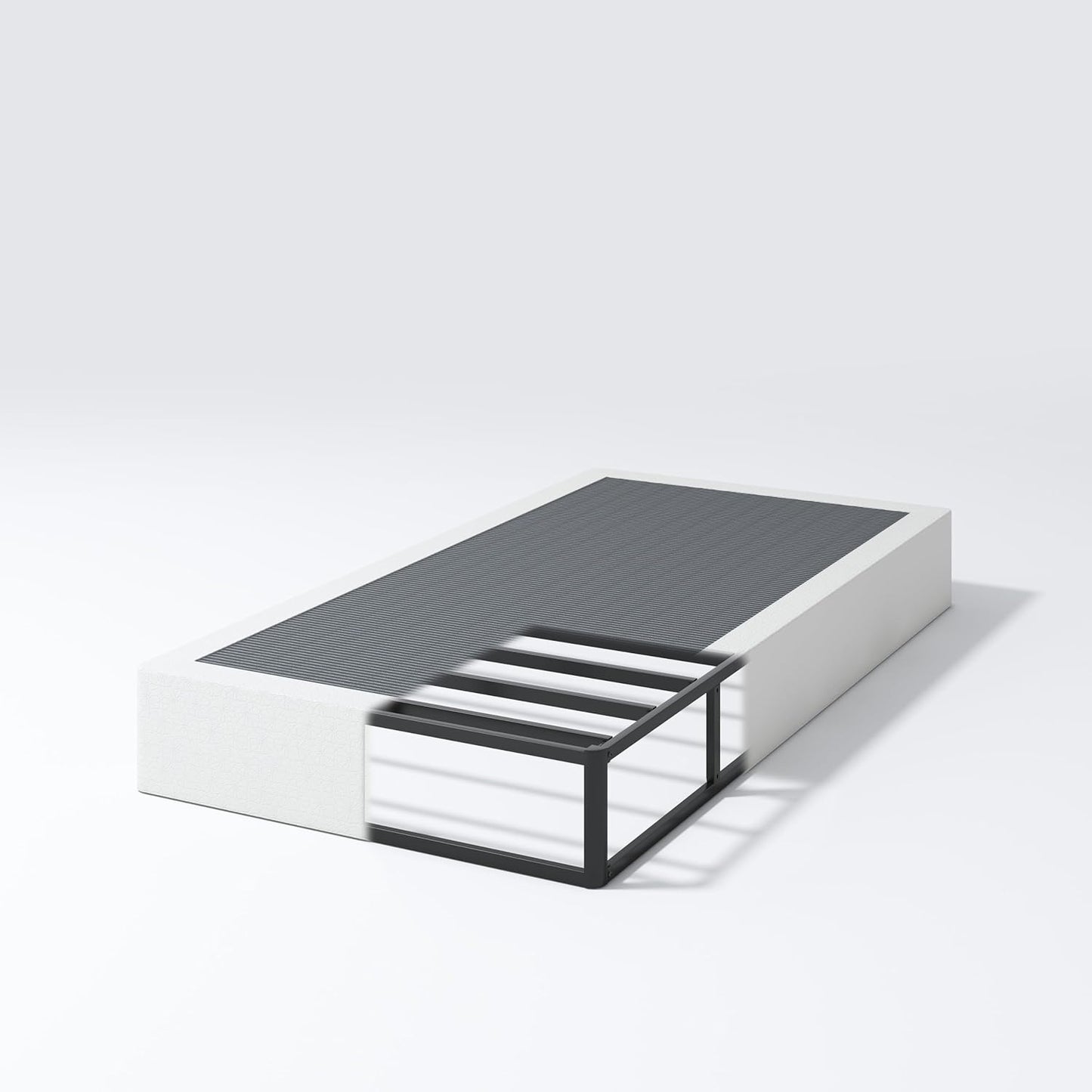 Sturdy 9 Inch Twin Box Spring with Strong Metal Frame Support