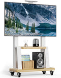 Mobile TV Stand Rolling TV Cart for 32-75 in Screens - Portable